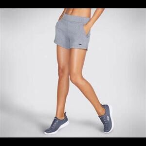SKECHERS Womens Size XS Heather Grey 2 Pocket Activewear Casual Sweat Shorts